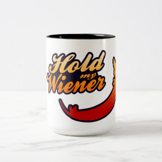 Tasse 2 Couleurs Funny Dachshund 'Hold my Wiener'