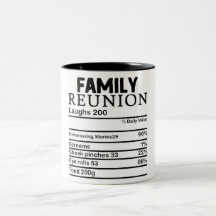 Tasse 2 Couleurs Funny Family Reunion Nutrition Fiches
