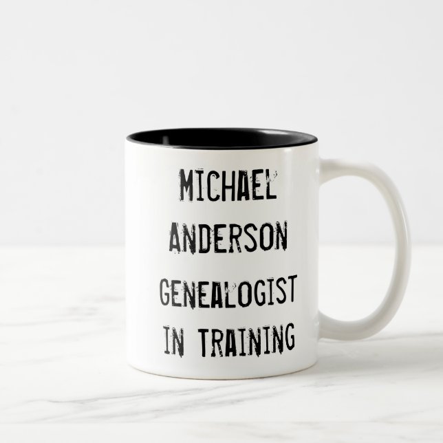 Tasse 2 Couleurs Funny Genealogy Ancestor Personnalisé (Droit)