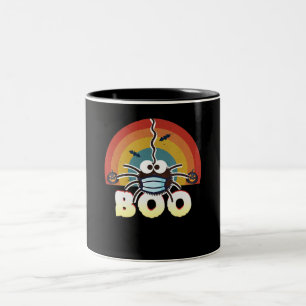 Tasse 2 Couleurs Funny Halloween Costume Spider Wearing Mask Boo