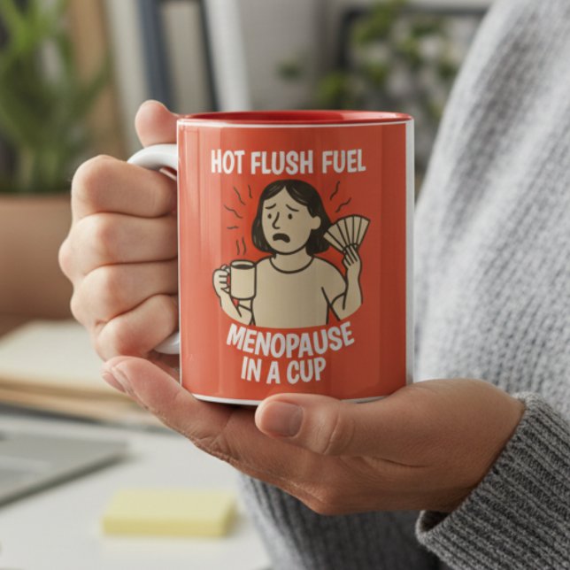 Tasse 2 Couleurs Funny Menopause Gift for Hot & Sweaty Women (Créateur téléchargé)