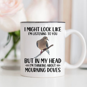 Tasse 2 Couleurs Funny Mournage de la colombe Lover Pic, ivoire fac