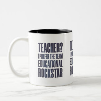 Tasse 2 Couleurs Funny Music Enseignant - Éducatif Rockstar