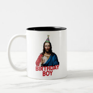 Tasse 2 Couleurs Funny Noël Jésus Enfant d'anniversaire