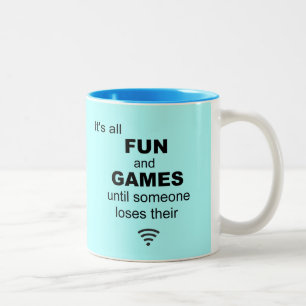 Tasse 2 Couleurs Funny Perdre Internet WiFi - Bleu clair