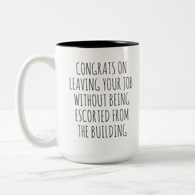 Tasse 2 Couleurs Funny Retirement Coworker Gift (Gauche)