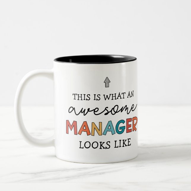 Tasse 2 Couleurs Funny Retro Awesome Manager (Gauche)