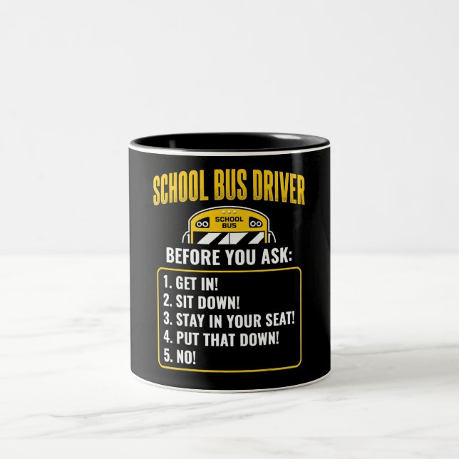Tasse 2 Couleurs Funny School Bus Driver (Centre)