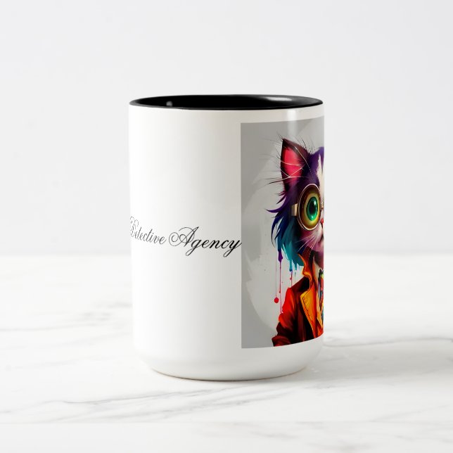 Tasse 2 Couleurs Funny Tabbykin Inspecteur Agence (Centre)