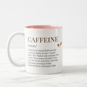 Tasse 2 Couleurs Funny Witty Coffee Lover Dictionnaire d'Humour de