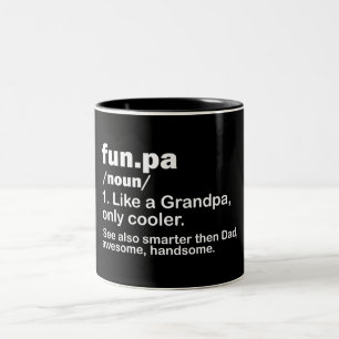Tasse 2 Couleurs Funpa/Grandpa définition amusante
