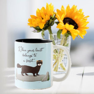 Tasse 2 Couleurs Furet ! Cadeau mignon pour un ami qui aime les fur