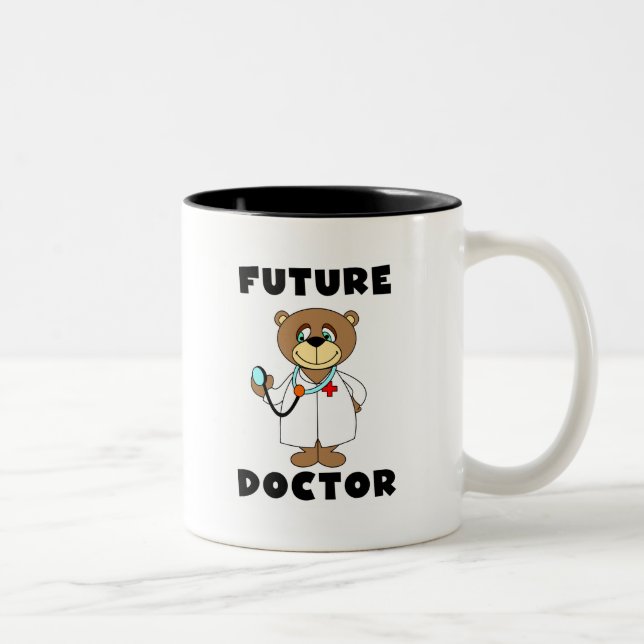Tasse 2 Couleurs Futur docteur Tshirts et cadeaux d'ours (Droit)