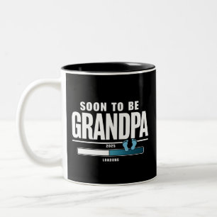 Tasse 2 Couleurs Futur Grand-Père Homme Prévu 2025 Nouveau Grand-Pè