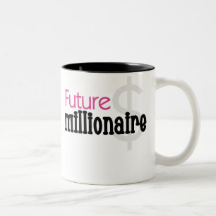 TASSE 2 COULEURS FUTUR MILLIONNAIRE ROSE