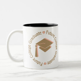 Tasse 2 Couleurs Future fille de diplômé d'université