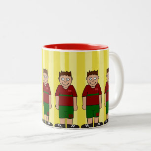 Tasse 2 Couleurs Future Football Star : L’amour de l’enfant pour le
