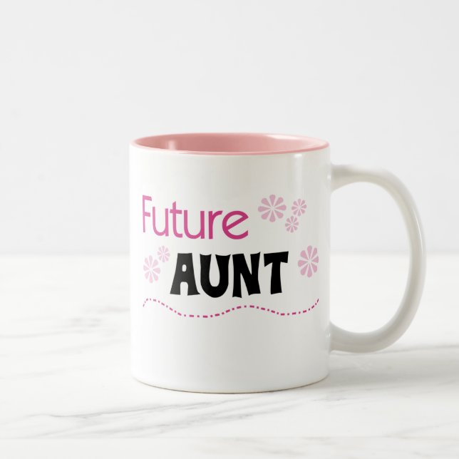 Tasse 2 Couleurs Future tante Tshirts et cadeaux (Droit)