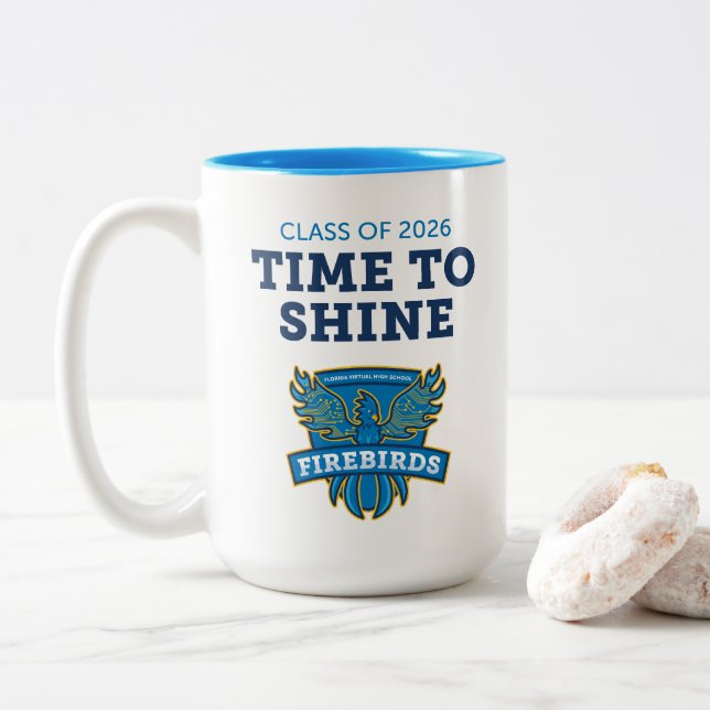 Tasse 2 Couleurs FVHS Time to Shine  (Avec donut)
