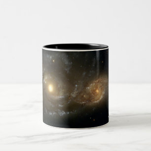 Tasse 2 Couleurs Galaxies en spirale NGC 2207 et IC 2163