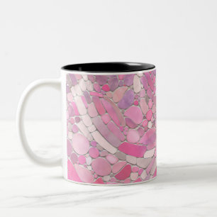 Tasse 2 Couleurs Galets Mosaic Art - Rose rose pâle