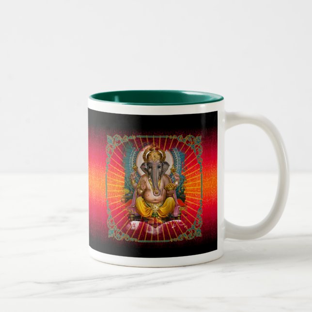 Tasse 2 Couleurs GANESHA - Mug, Coupe (Droit)