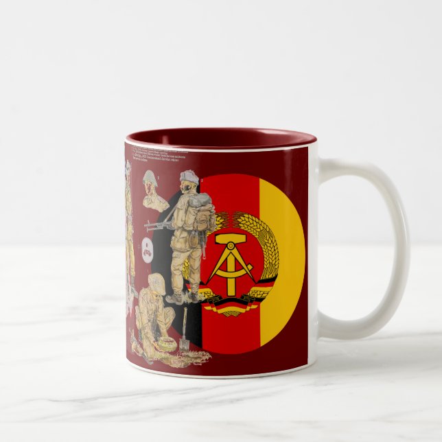 Tasse 2 Couleurs Garde frontière Allemand de l'Est de la RDA (Droit)