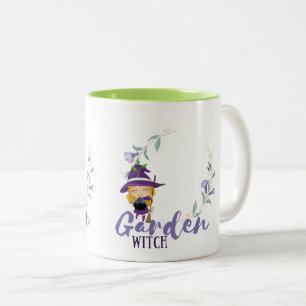 Tasse 2 Couleurs GARDEN WITCH - Personnalisez avec du texte, un sor