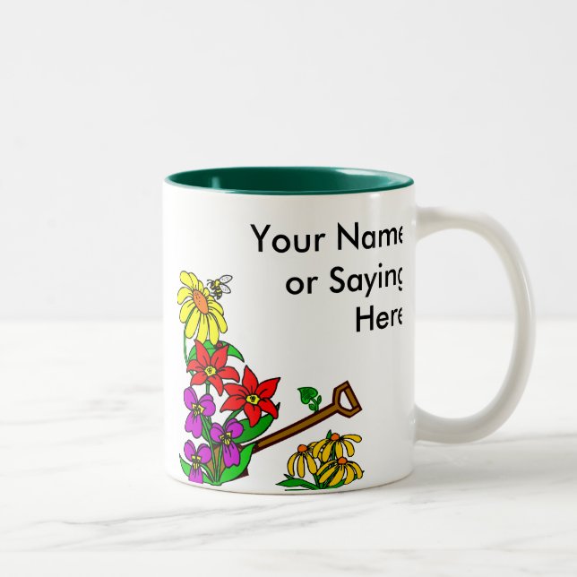 Tasse 2 Couleurs Gardener Personnalisé Dit (Droit)