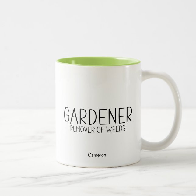 Tasse 2 Couleurs Gardener Remover De Weeds Humoristique Drôle (Droit)