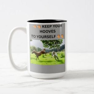 TASSE 2 COULEURS 🐴🐴 GARDER SES SABOTS POUR SOI 🐴🐴