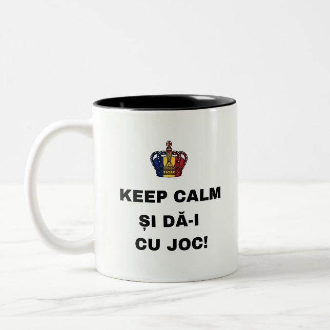 TASSE 2 COULEURS GARDEZ CALME ET CONTINUEZ À JOUER ! (Gauche)