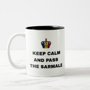 TASSE 2 COULEURS GARDEZ CALME ET PASSEZ LES SARMALE
