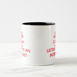 Tasse 2 Couleurs Gardez le calme et écoutez un interniste