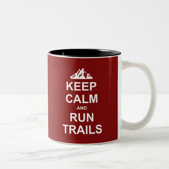 Tasse 2 Couleurs Gardez Le Calme Et Exécutez Des Trails Ultra Coura (Droit)