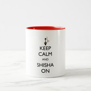 Tasse 2 Couleurs Gardez le calme et le Shisha dessus