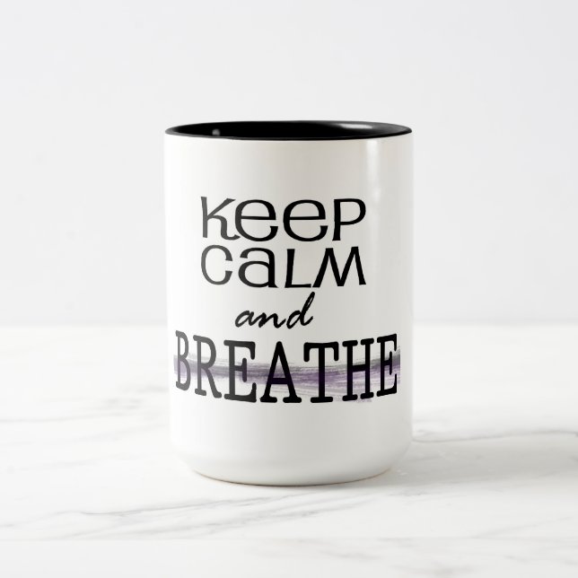 Tasse 2 Couleurs Gardez le calme et respirez (Centre)