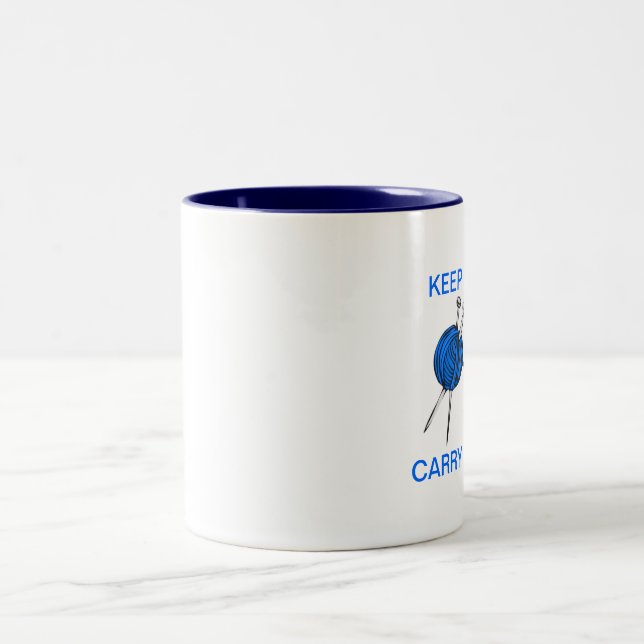 Tasse 2 Couleurs Gardez le calme pour porter le fil (Centre)