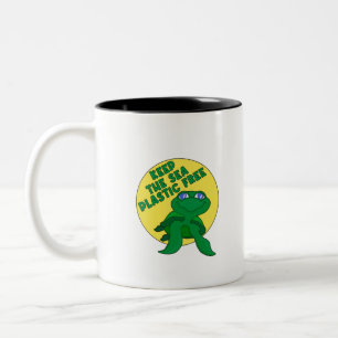 Tasse 2 Couleurs Gardez Le Plastique De Mer Gratuit