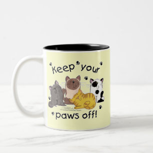 Tasse 2 Couleurs Gardez vos pattes hors (chats)