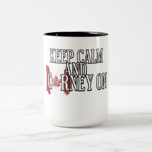Tasse 2 Couleurs Gardez votre calme et Carney en avant