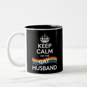 Tasse 2 Couleurs Gardez votre calme Je suis le mari gay, père, mari
