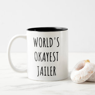 Tasse 2 Couleurs Gardien de prison le plus correct du monde Drôle C