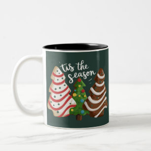 Tasse 2 Couleurs Gâteau en forme de sapin de Noël C'est la saison d