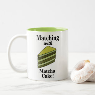 Tasse 2 Couleurs Gâteau Vert Matcha Drôle