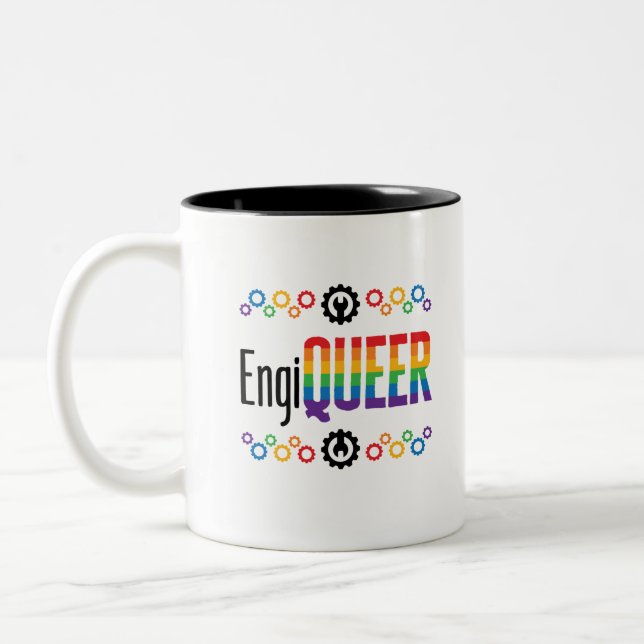 Tasse 2 Couleurs Gay Engineer Engineering Engiqueer Pride Mois (Gauche)