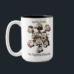 Tasse 2 Couleurs Geek de café de la Science de molécule de caféine<br><div class="desc">Conception de geek de café de la Science de molécule de caféine de chimie pour des amants de la science.</div>