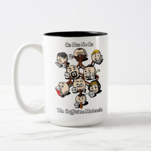 Tasse 2 Couleurs Geek de café de la Science de molécule de caféine