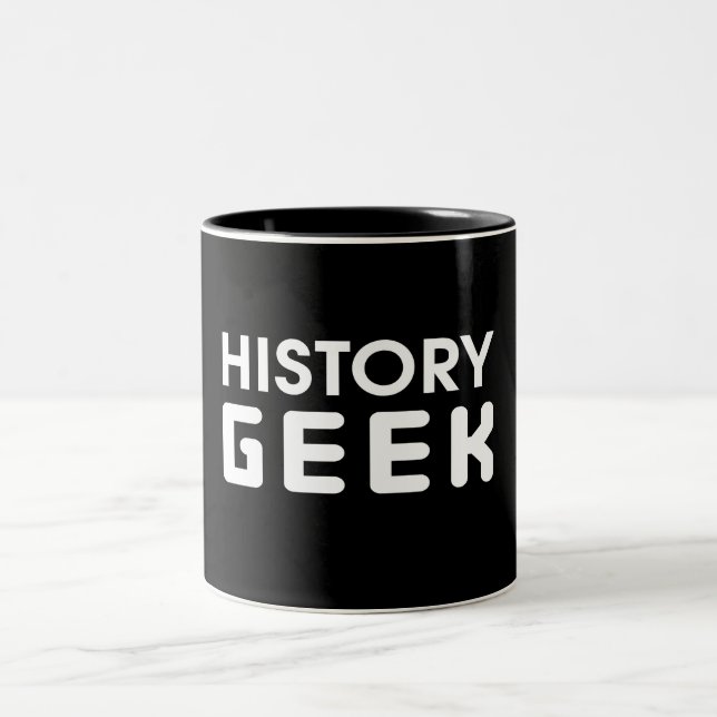Tasse 2 Couleurs Geek d'histoire (Centre)