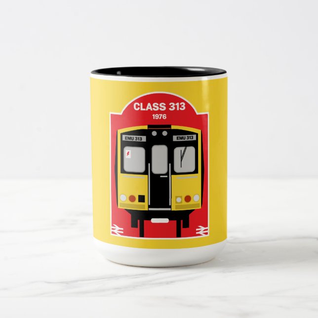 Tasse 2 Couleurs Geeks de train ferroviaire britannique (Centre)